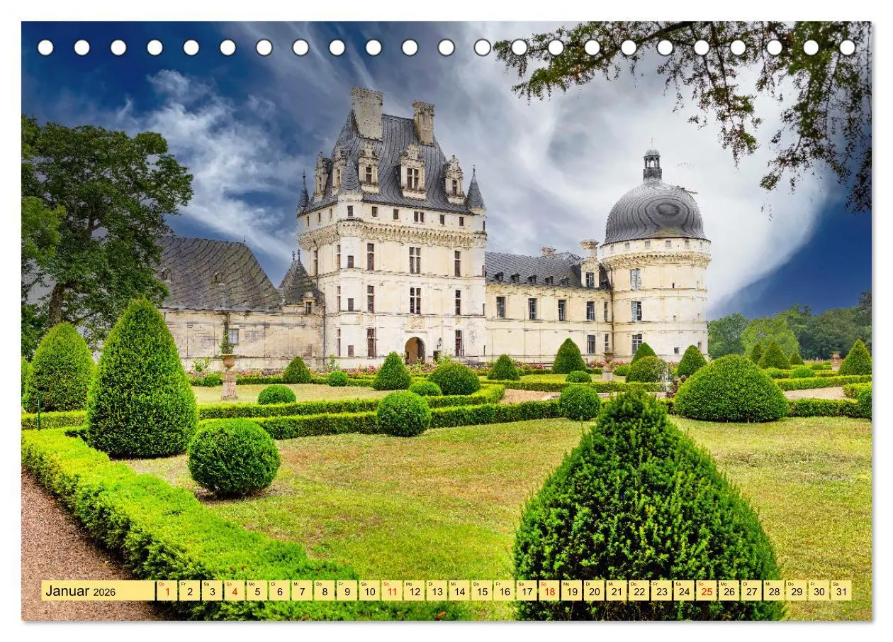 Bild: 9783457286951 | Châteaux. Im Tal der Loire (Tischkalender 2026 DIN A5 quer),...