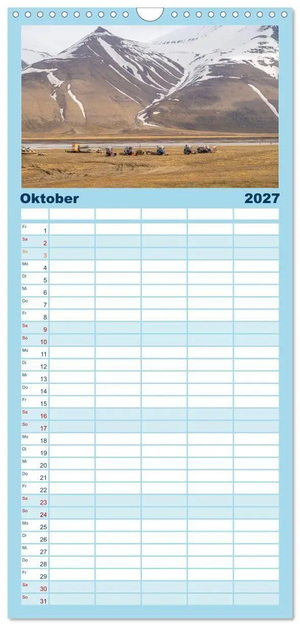 Bild: 9783594286951 | Familienplaner 2027 - Spitzbergen im Sommer mit 5 Spalten...