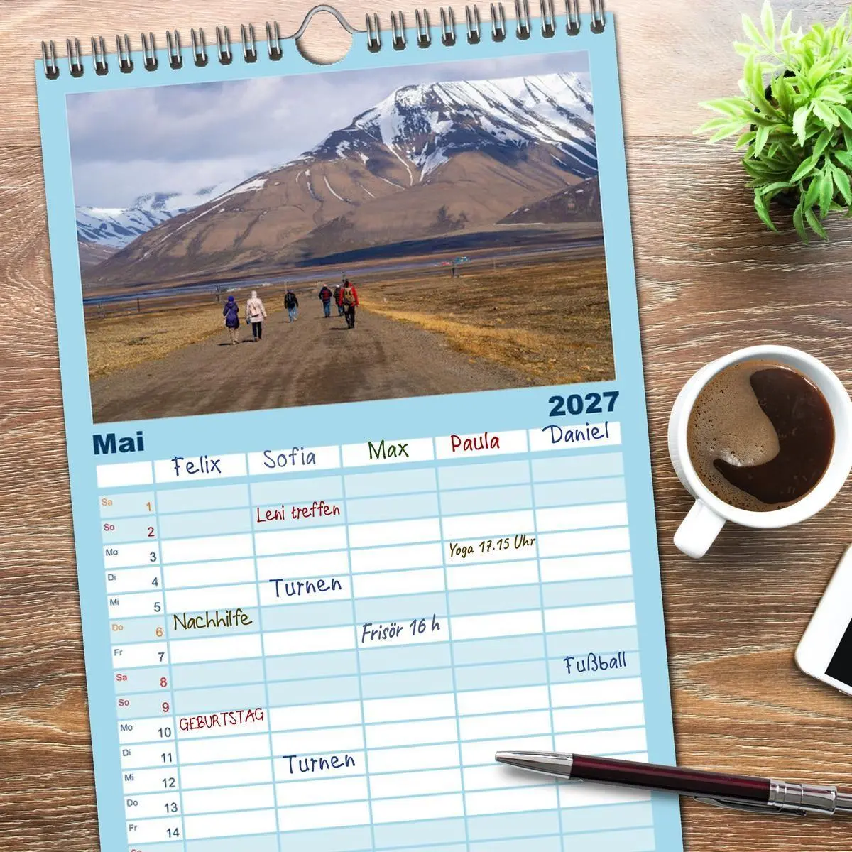 Bild: 9783594286951 | Familienplaner 2027 - Spitzbergen im Sommer mit 5 Spalten...