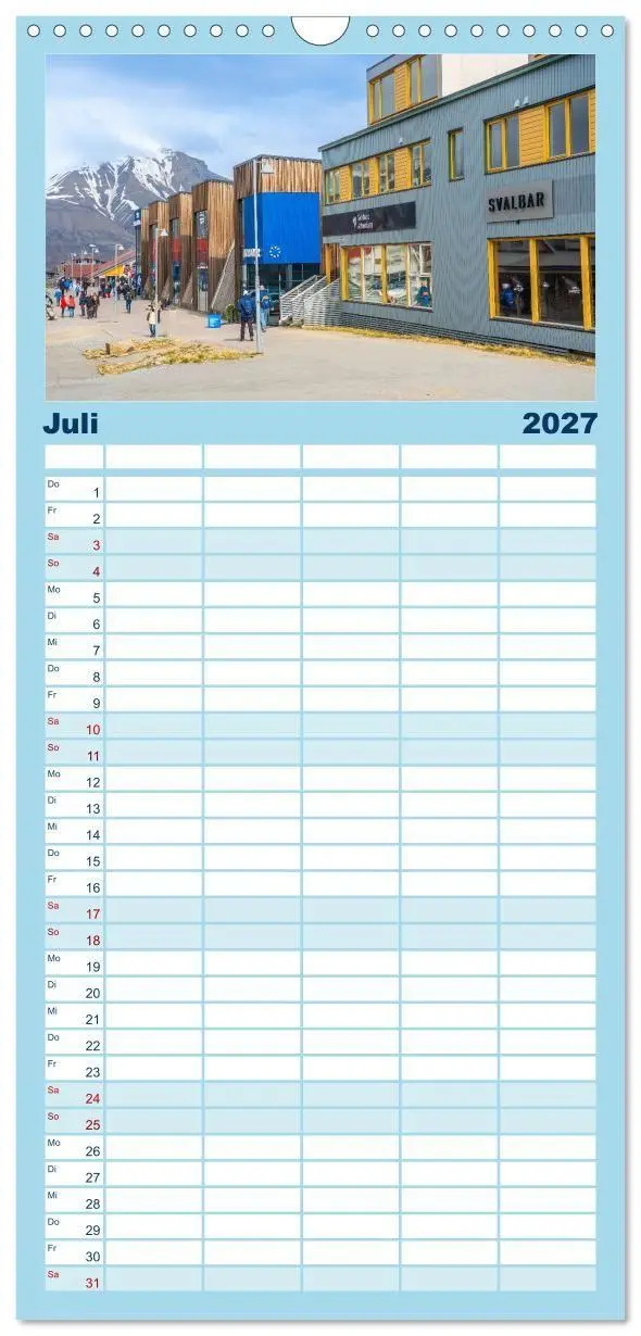 Bild: 9783594286951 | Familienplaner 2027 - Spitzbergen im Sommer mit 5 Spalten...