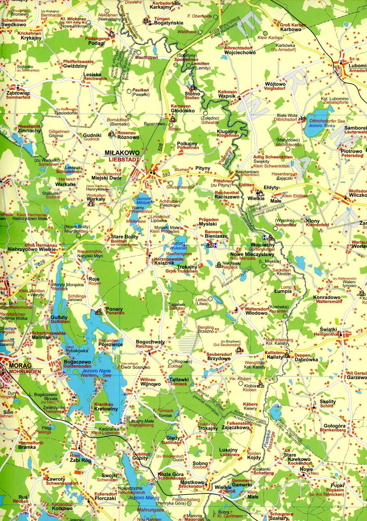Bild: 9783982296951 | Landkarte Ermland/Oberland 1 : 100.000 | Dirk Bloch | (Land-)Karte