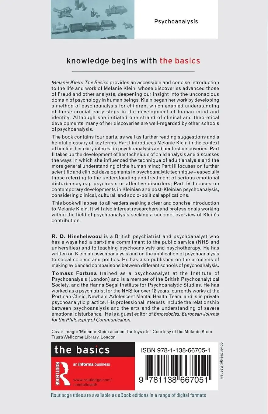 Rückseite: 9781138667051 | Melanie Klein | The Basics | Robert D. Hinshelwood (u. a.) | Buch