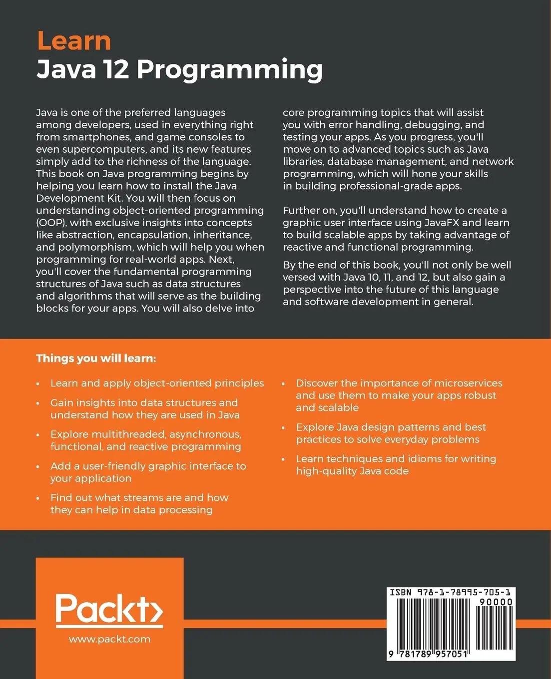 Rückseite: 9781789957051 | Learn Java 12 Programming | Nick Samoylov | Taschenbuch | Englisch