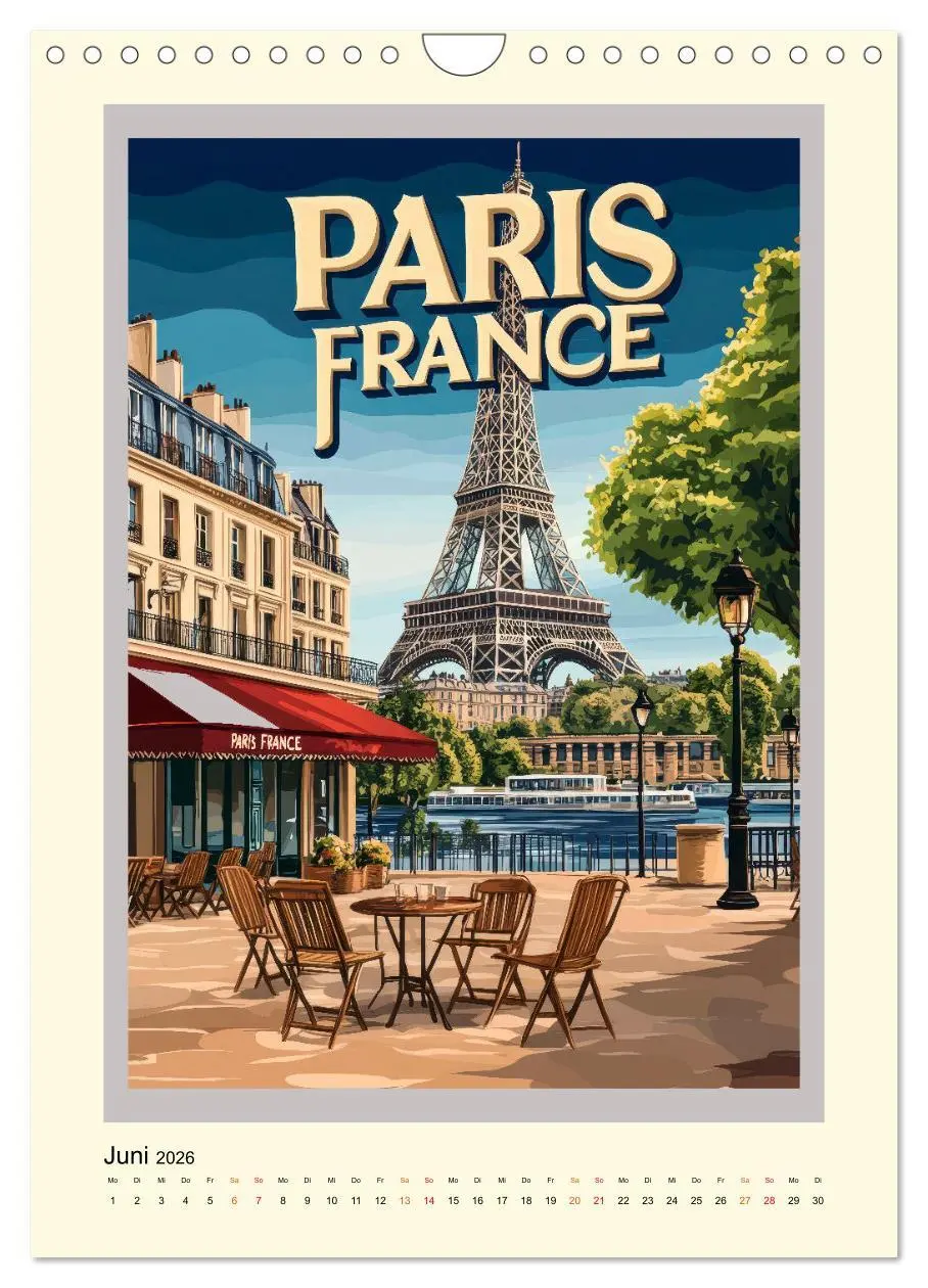 Bild: 9783457247051 | Weltreise - nostalgische Poster (Wandkalender 2026 DIN A4 hoch),...