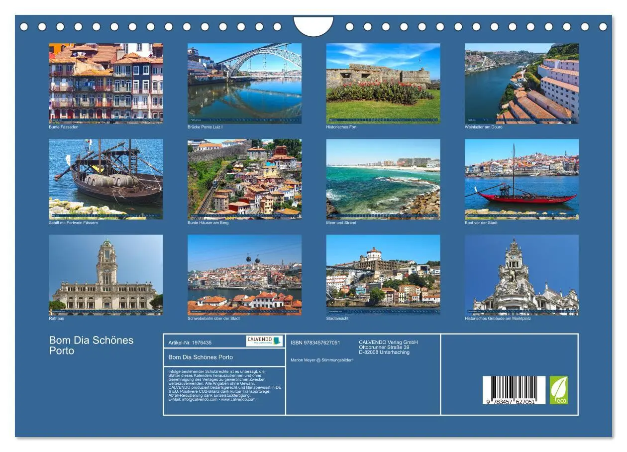 Bild: 9783457627051 | Bom Dia Schönes Porto (Wandkalender 2026 DIN A4 quer), CALVENDO...