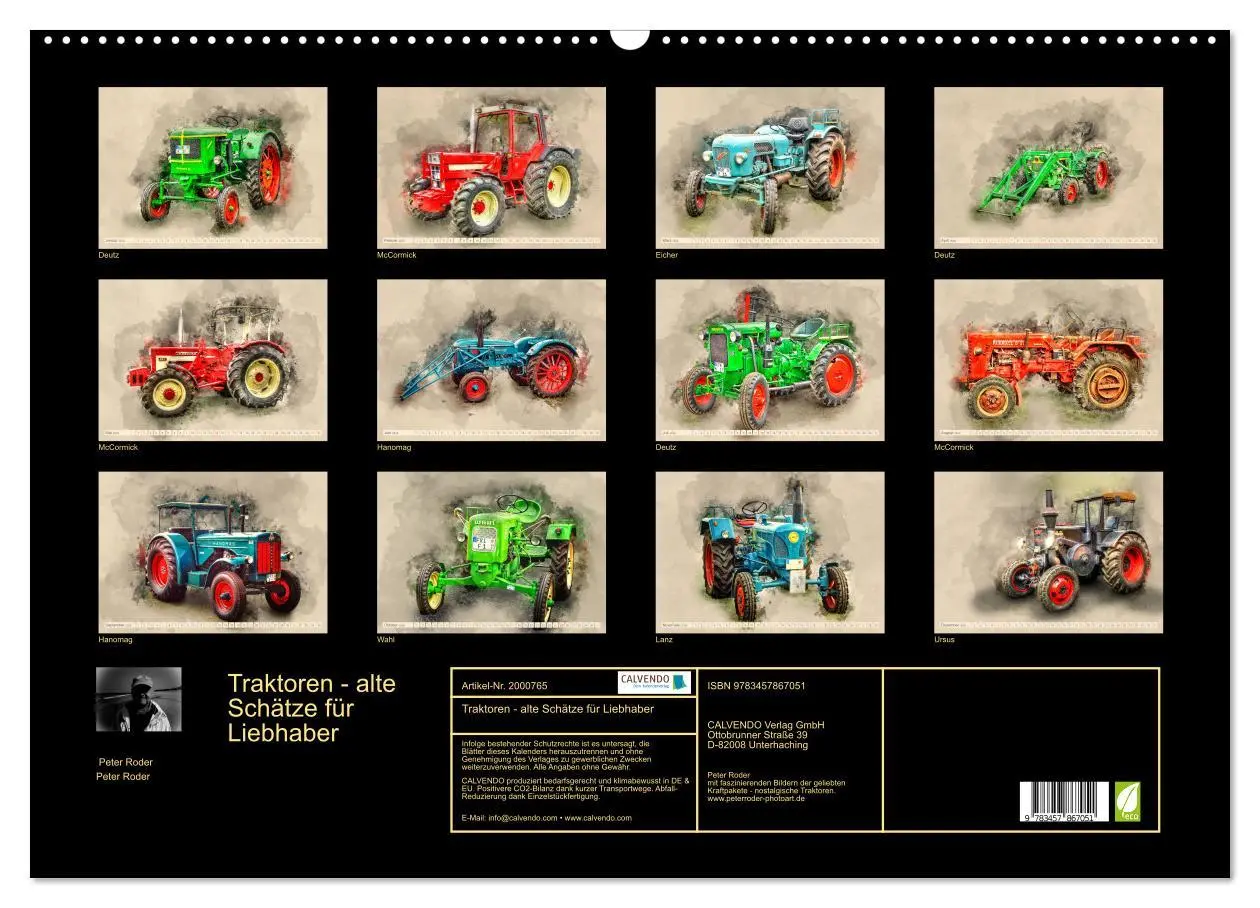 Bild: 9783457867051 | Traktoren - alte Schätze für Liebhaber (Wandkalender 2026 DIN A2...