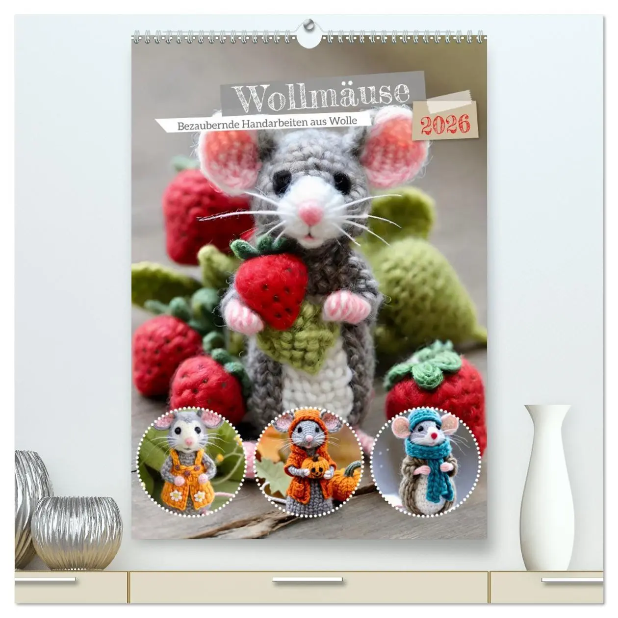 Cover: 9783516267051 | Wollmäuse (hochwertiger Premium Wandkalender 2026 DIN A2 hoch),...