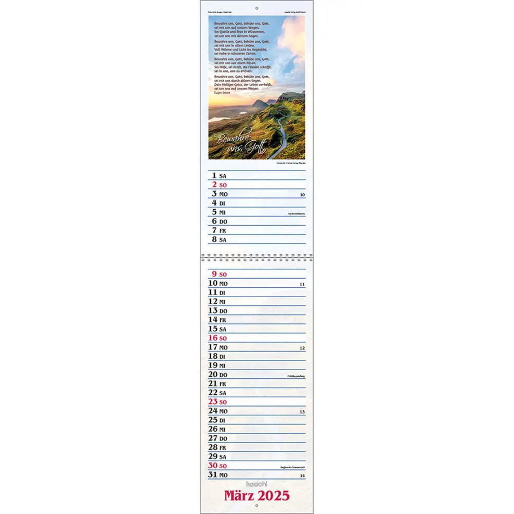 Bild: 9783754867051 | Das will ich mir schreiben in Herz und Sinn 2025 | Kalender | Deutsch