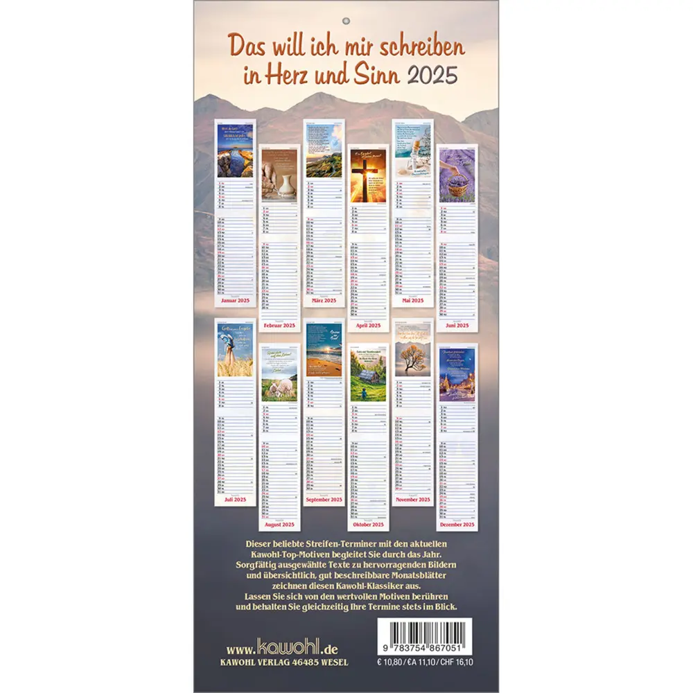 Bild: 9783754867051 | Das will ich mir schreiben in Herz und Sinn 2025 | Kalender | Deutsch