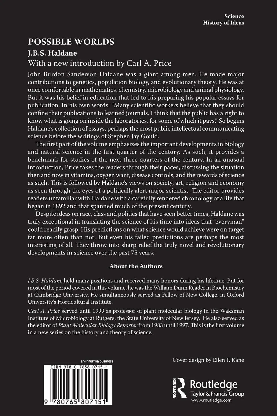 Rückseite: 9780765807151 | Possible Worlds | J. B. S. Haldane | Taschenbuch | Englisch | 2001