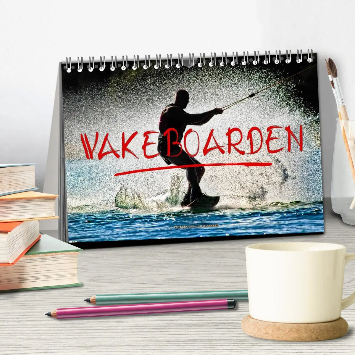 Bild: 9783457857151 | Wakeboarden (Tischkalender 2026 DIN A5 quer), CALVENDO Monatskalender