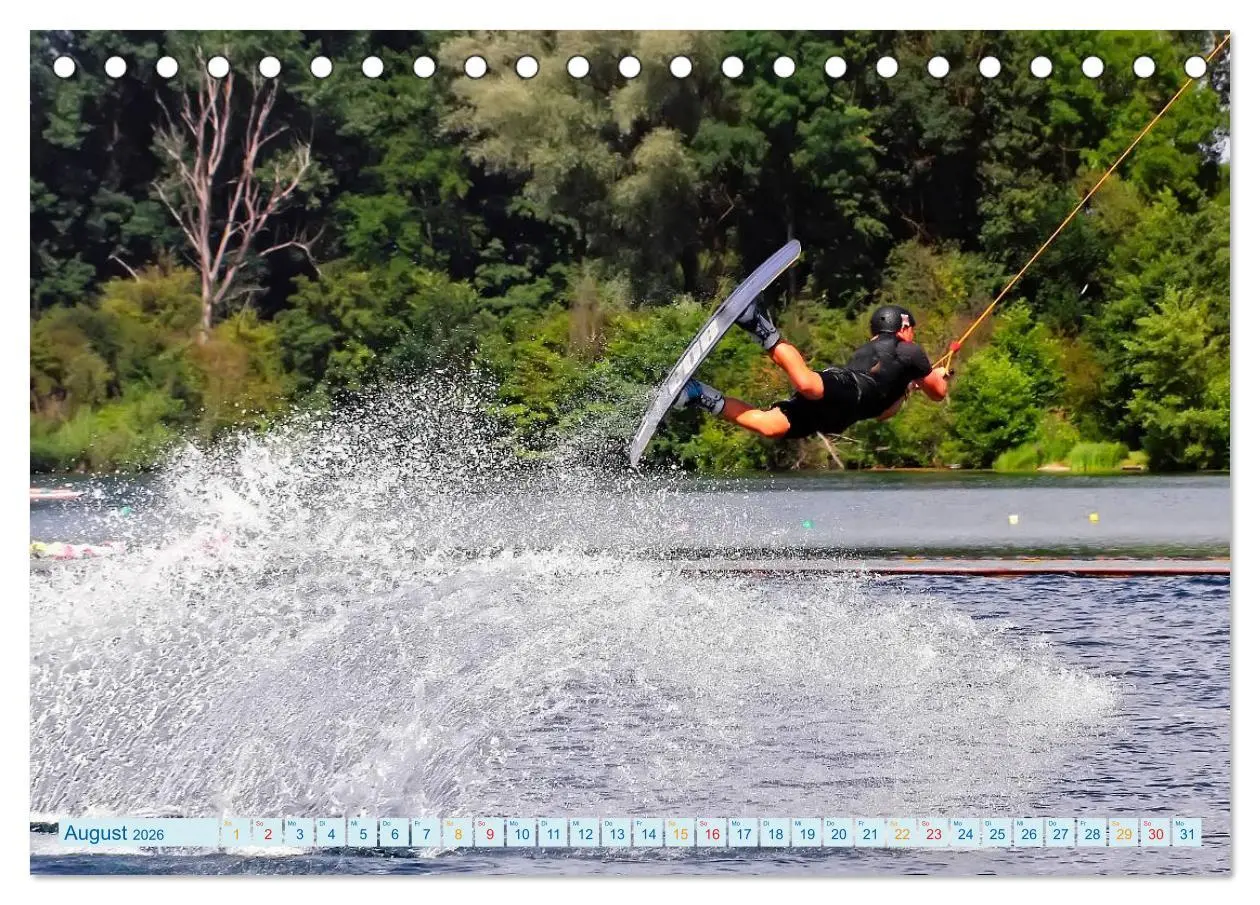Bild: 9783457857151 | Wakeboarden (Tischkalender 2026 DIN A5 quer), CALVENDO Monatskalender