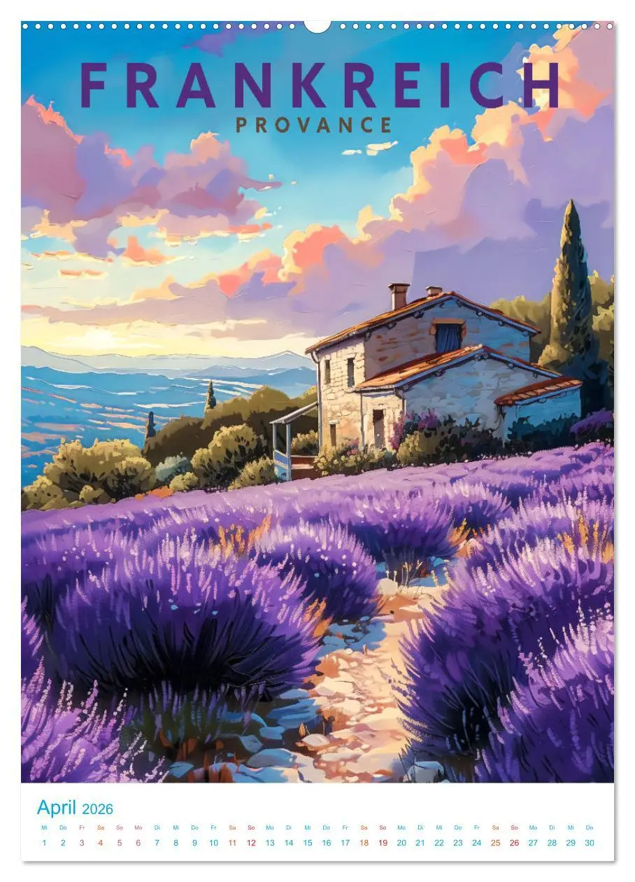 Bild: 9783516257151 | Frankreich - Old School Poster Style (hochwertiger Premium...