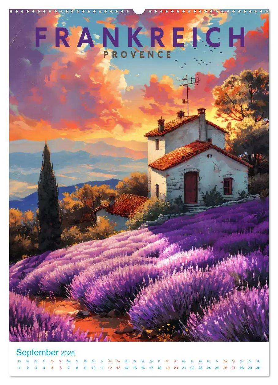Bild: 9783516257151 | Frankreich - Old School Poster Style (hochwertiger Premium...