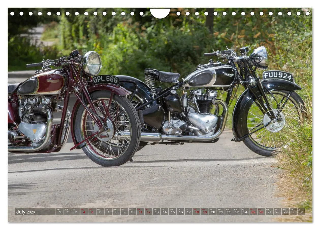 Bild: 9783516567151 | Classic Motorcycles (Wall Calendar 2026 DIN A4 landscape), CALVENDO...