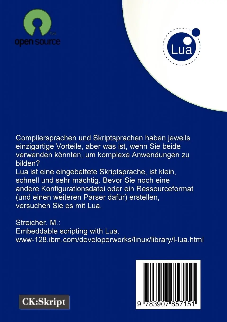 Rückseite: 9783907857151 | Lua | Einsatz von Lua in Embedded Systems | Claus Kühnel (u. a.)