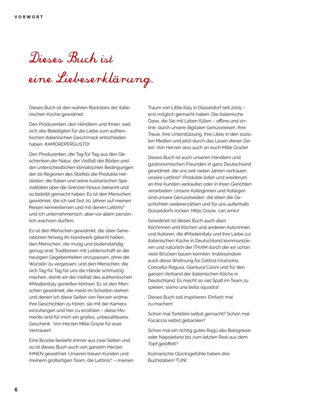 Bild: 9783966647151 | Amore per Gusto - Kochbuch Italien | Meine original italienische Küche