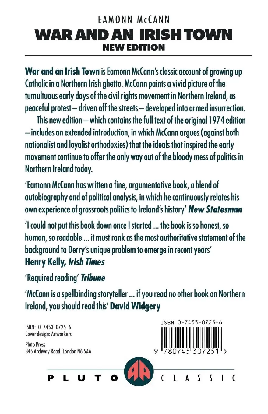 Rückseite: 9780745307251 | War and an Irish Town | Eamonn McCann | Taschenbuch | Englisch | 1994