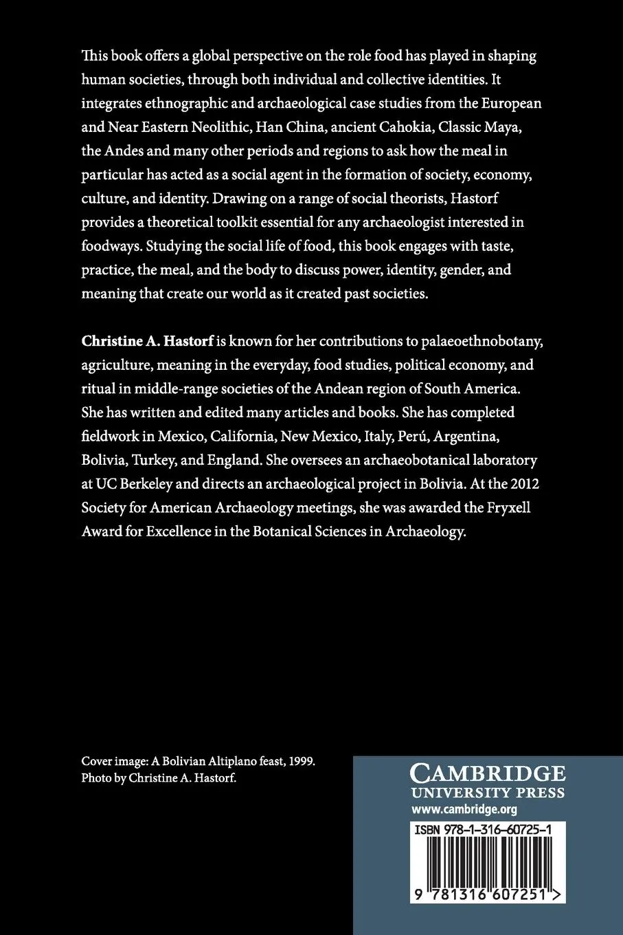 Rückseite: 9781316607251 | The Social Archaeology of Food | Christine A. Hastorf | Taschenbuch