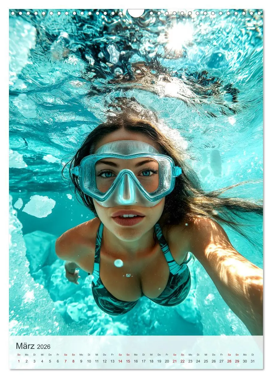 Bild: 9783516247251 | Diving Queens (Wandkalender 2026 DIN A3 hoch), CALVENDO Monatskalender