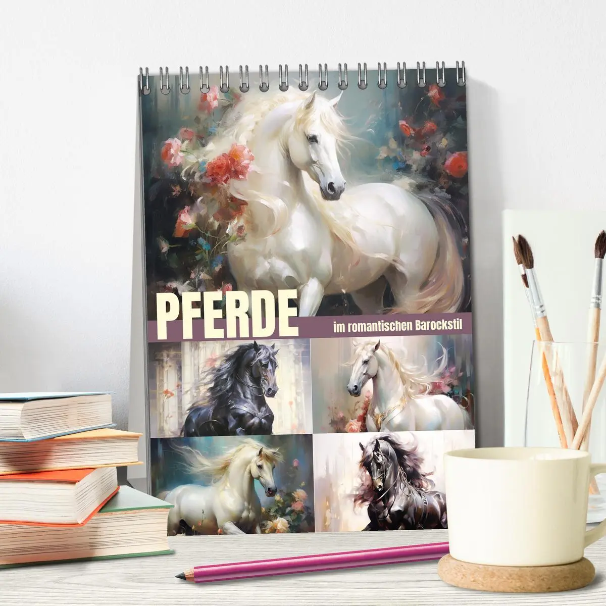 Bild: 9783516317251 | Pferde im romantischen Barockstil (Tischkalender 2026 DIN A5 hoch),...