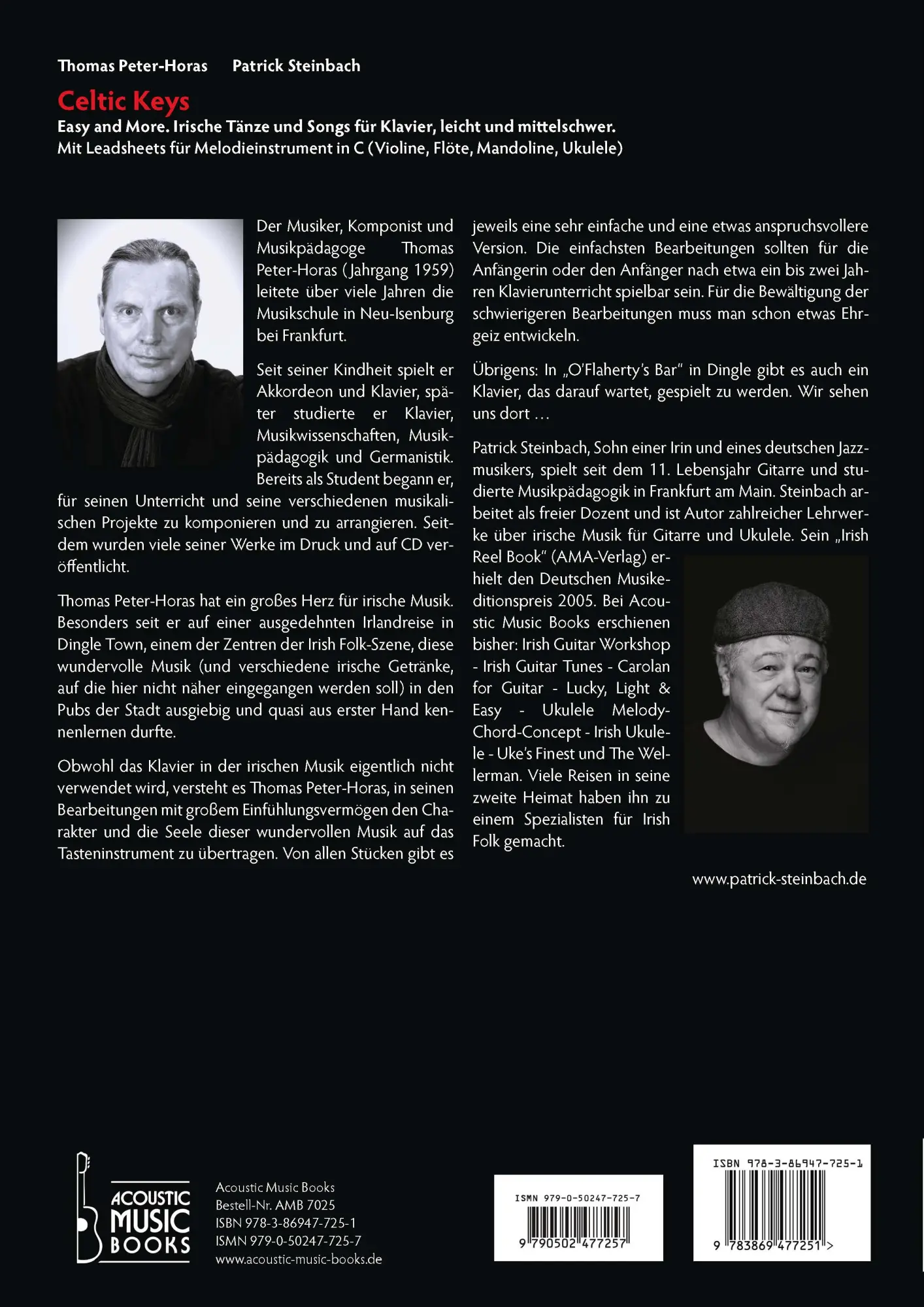 Rückseite: 9783869477251 | Celtic Keys. | Thomas Peter-Horas (u. a.) | Taschenbuch | 64 S. | 2025