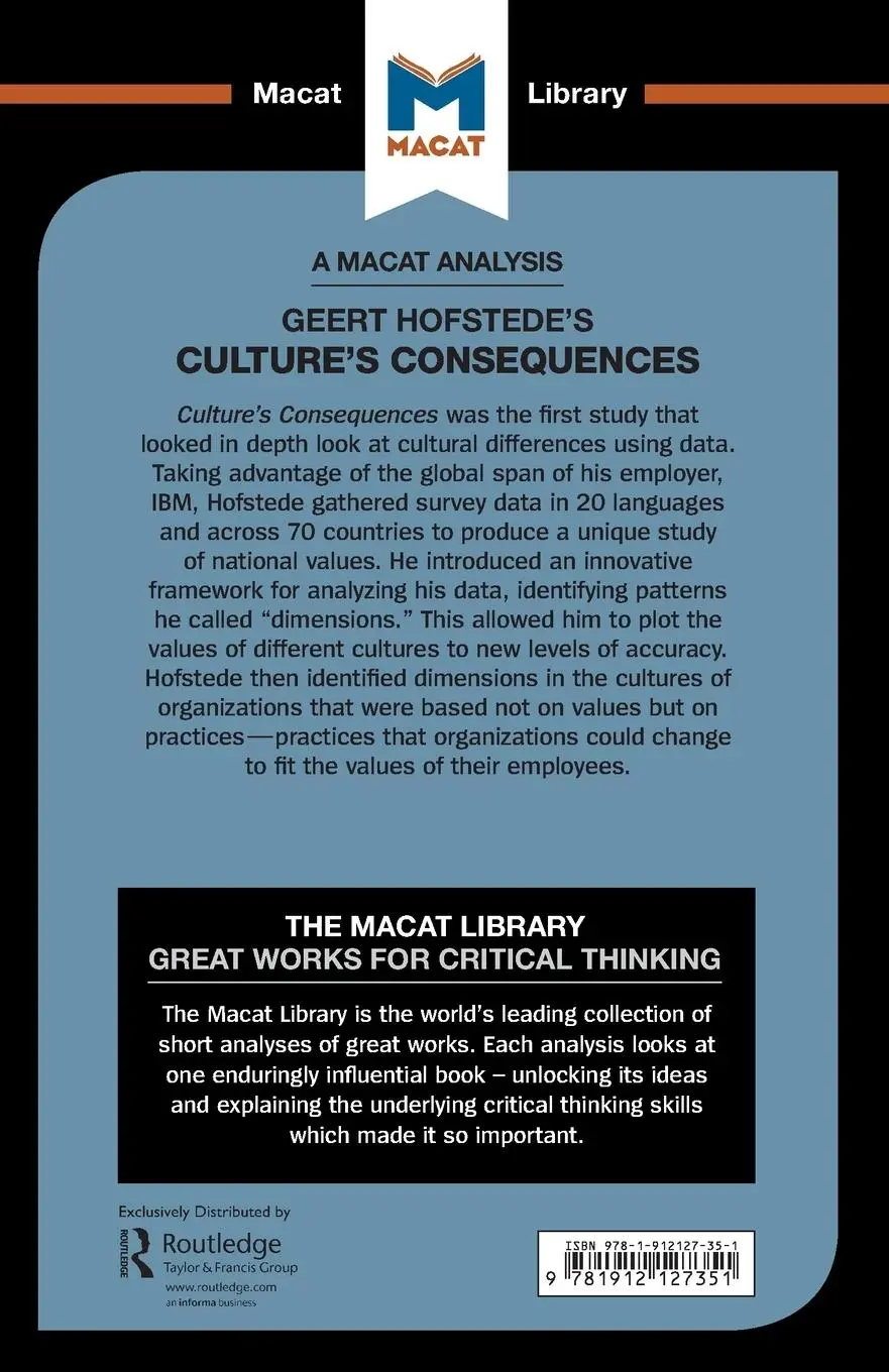 Rückseite: 9781912127351 | An Analysis of Geert Hofstede's Culture's Consequences | Erdman | Buch
