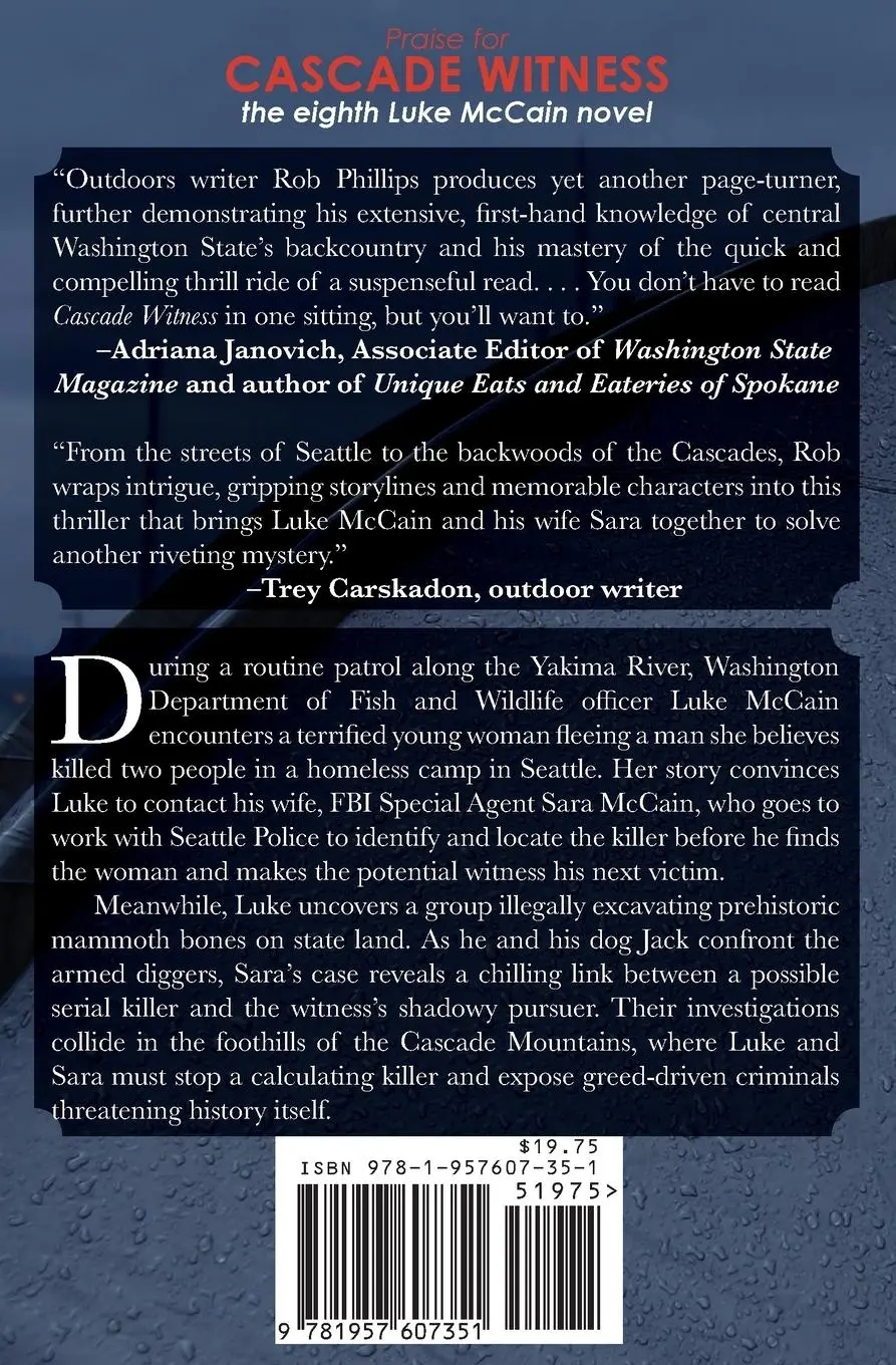 Rückseite: 9781957607351 | Cascade Witness | A Luke McCain Novel | Rob Phillips | Taschenbuch