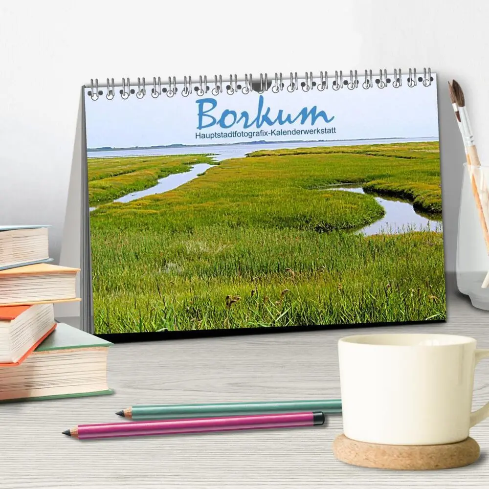 Bild: 9783435747351 | Borkum (Tischkalender 2025 DIN A5 quer), CALVENDO Monatskalender