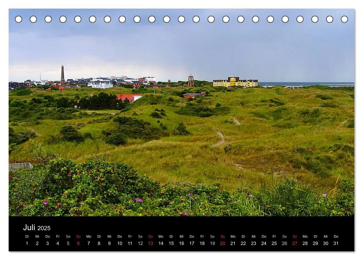 Bild: 9783435747351 | Borkum (Tischkalender 2025 DIN A5 quer), CALVENDO Monatskalender