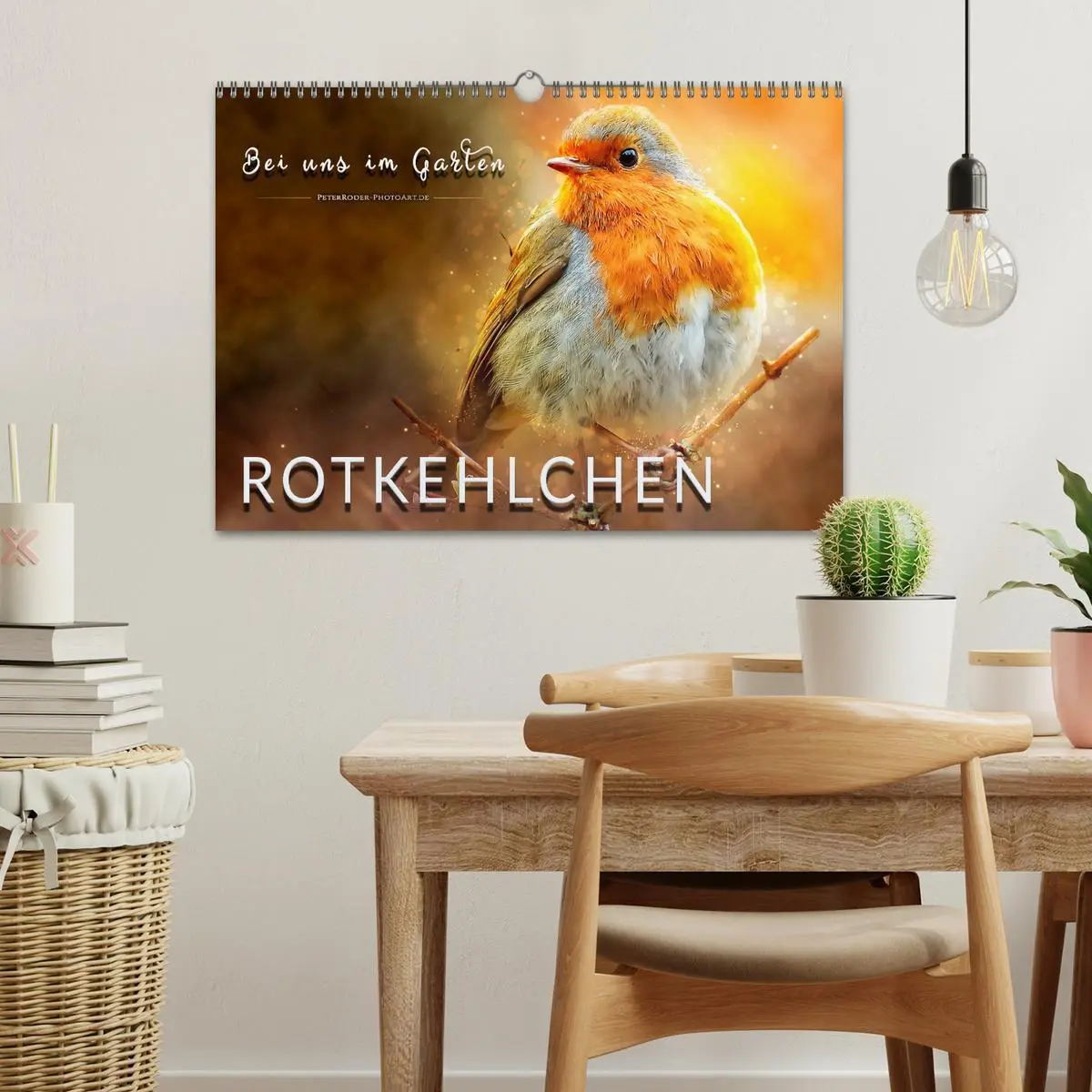 Bild: 9783457837351 | Bei uns im Garten - Rotkehlchen (Wandkalender 2026 DIN A3 quer),...