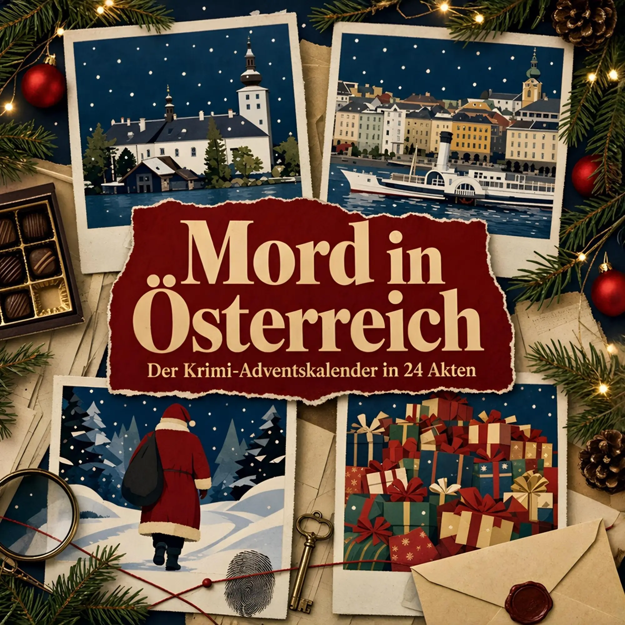 Cover: 9783696117351 | Mord in Österreich | Der Krimi-Adventskalender in 24 Akten | Weber