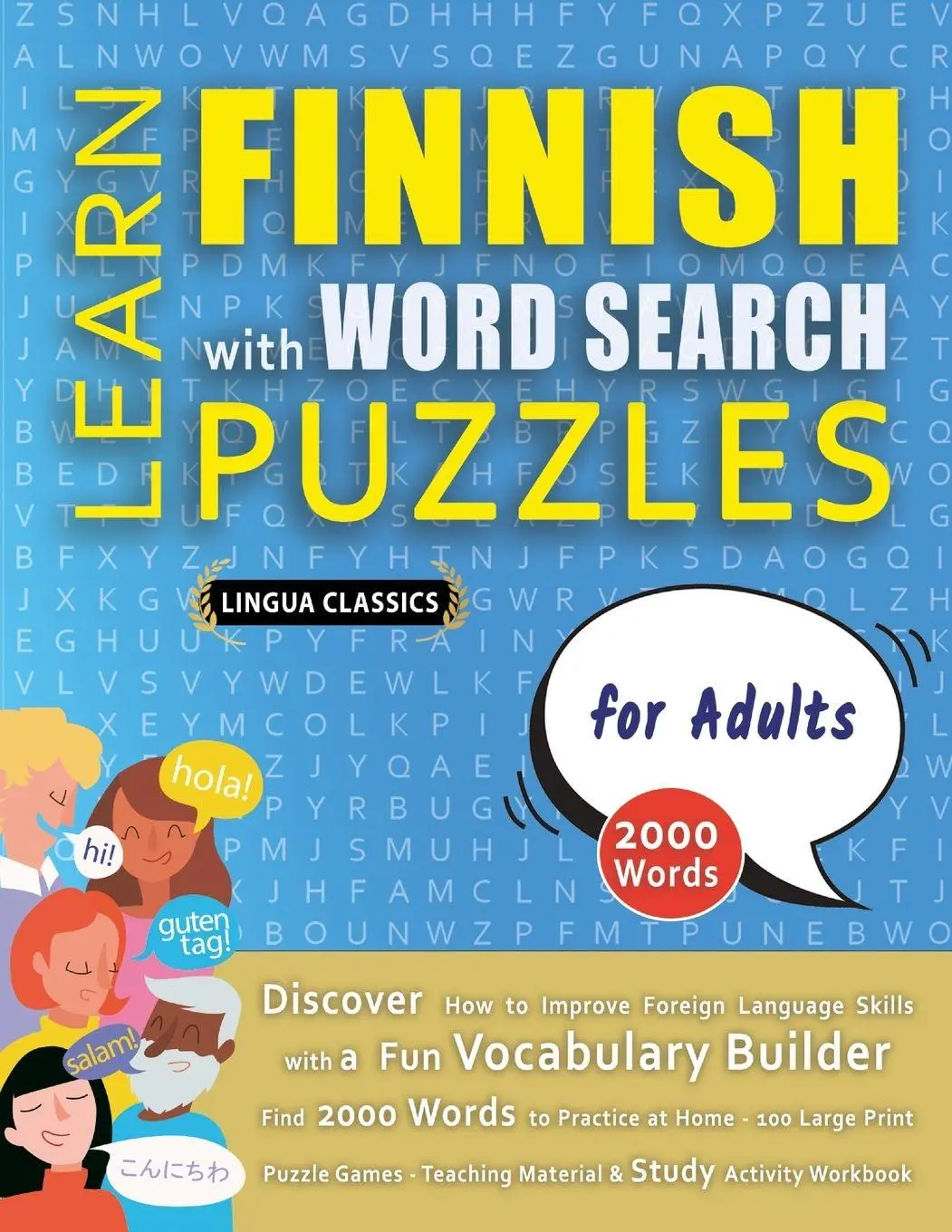 Cover: 9798349037351 | LEARN FINNISH WITH WORD SEARCH PUZZLES FOR ADULTS - Discover How to...
