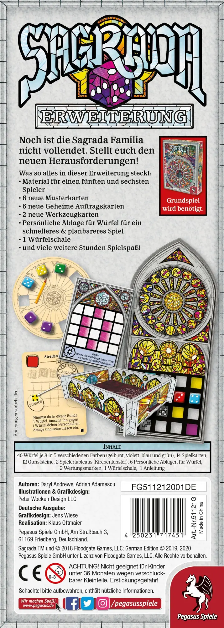 Bild: 4250231717451 | Sagrada Erweiterung | Adrian Adamescu | Spiel | Brettspiel | 51121G