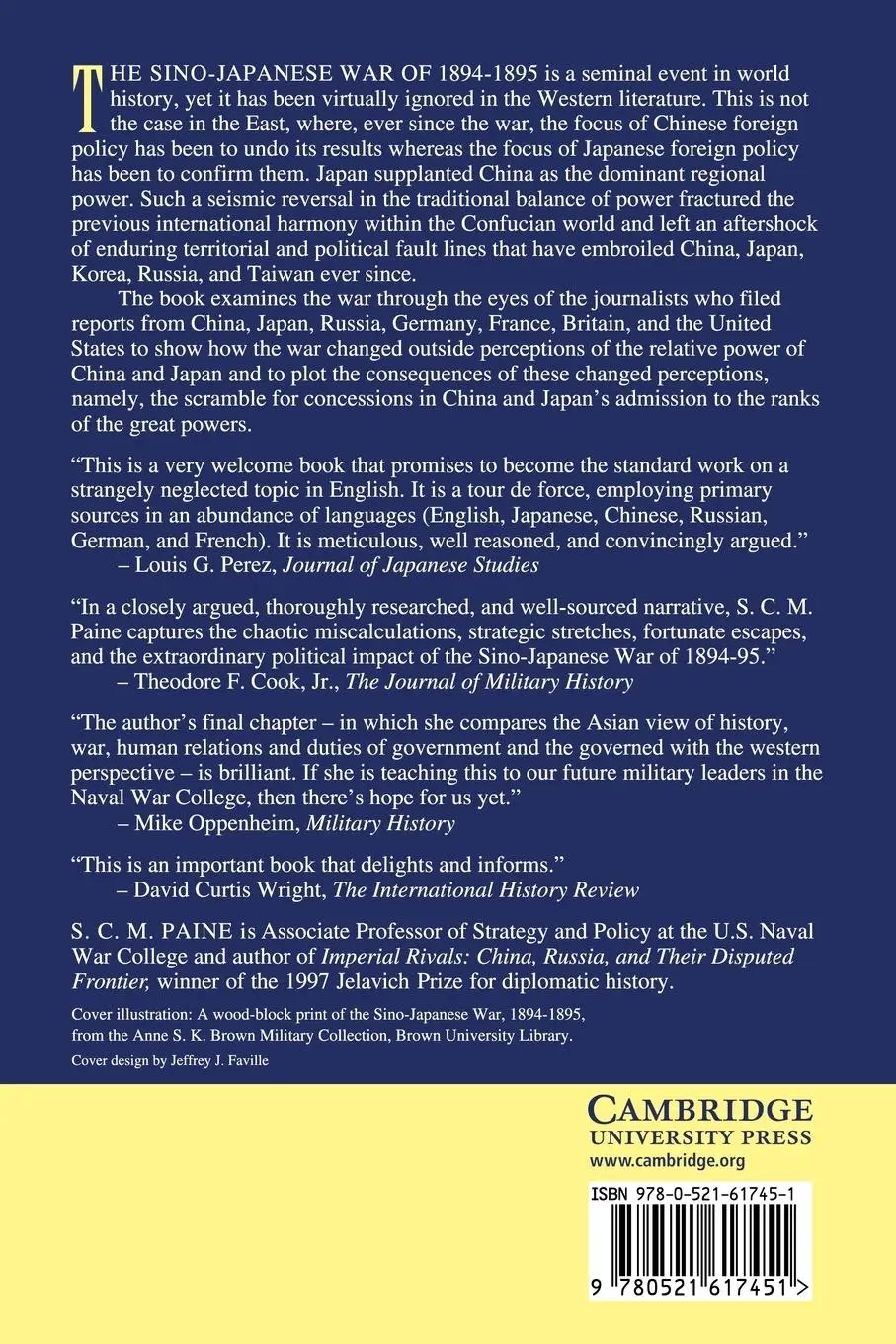 Rückseite: 9780521617451 | The Sino-Japanese War of 1894 1895 | Perceptions, Power, and Primacy