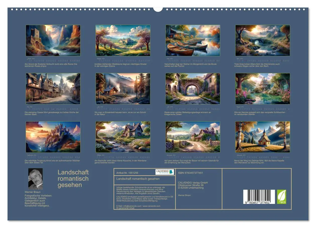 Bild: 9783457377451 | Landschaft romantisch gesehen (hochwertiger Premium Wandkalender...