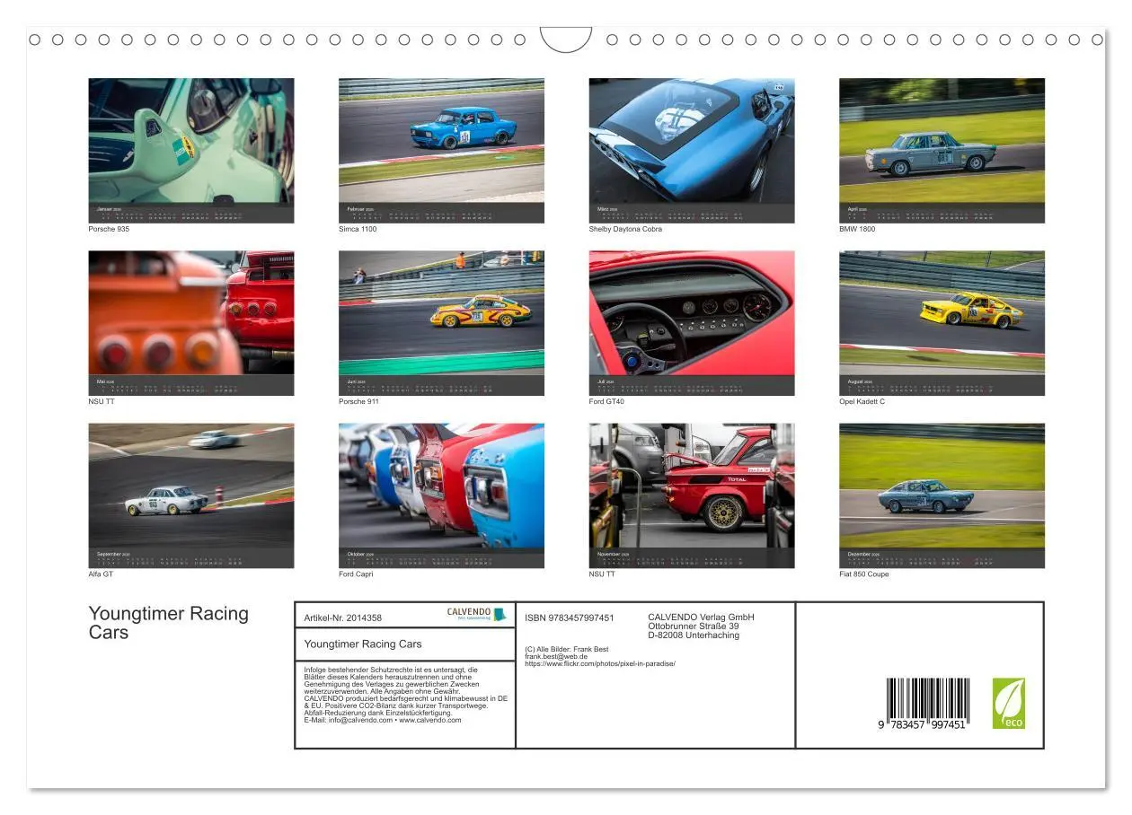 Bild: 9783457997451 | Youngtimer Racing Cars (Wandkalender 2026 DIN A3 quer), CALVENDO...