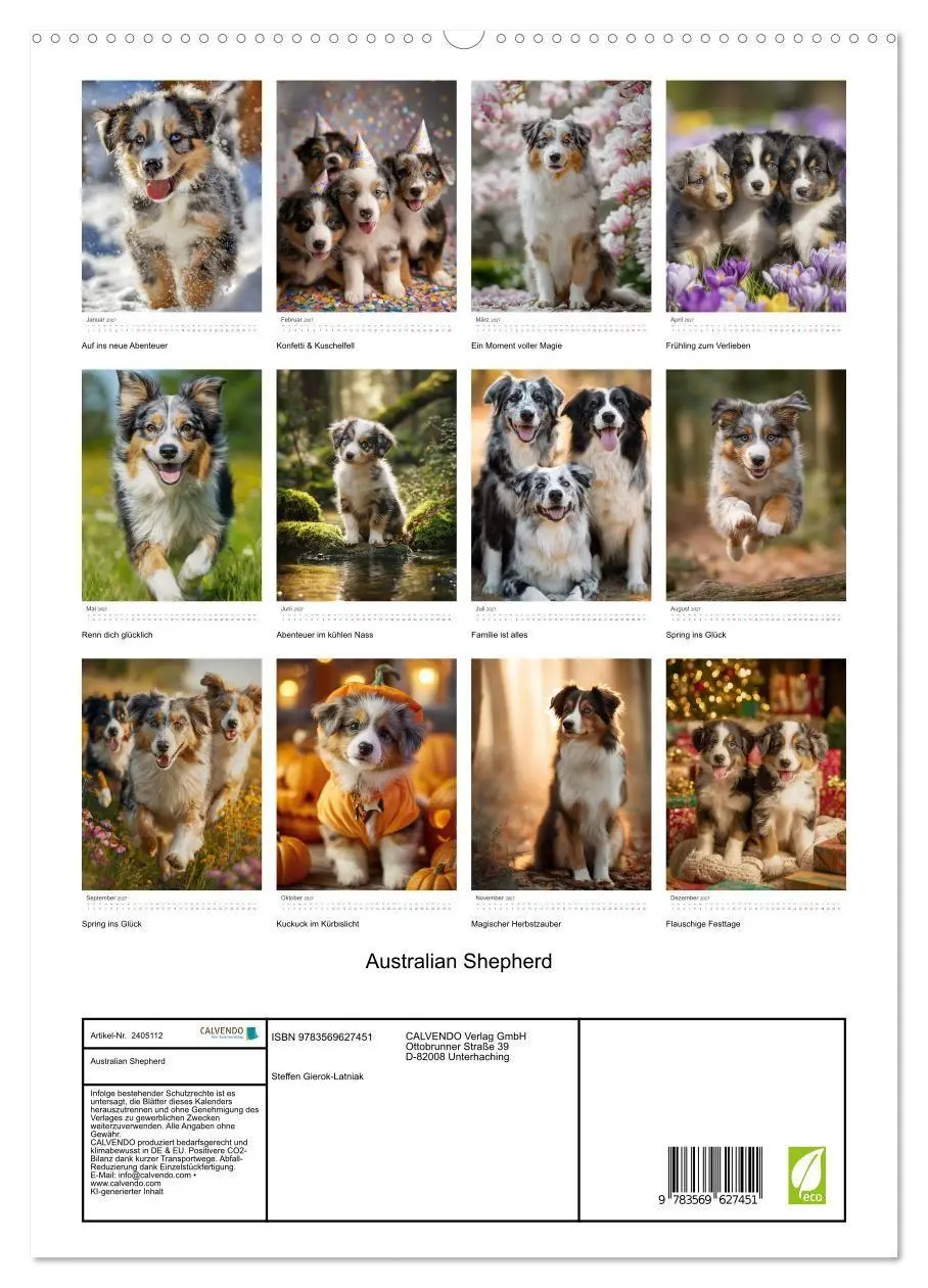 Bild: 9783569627451 | Australian Shepherd (hochwertiger Premium Wandkalender 2027 DIN A2...