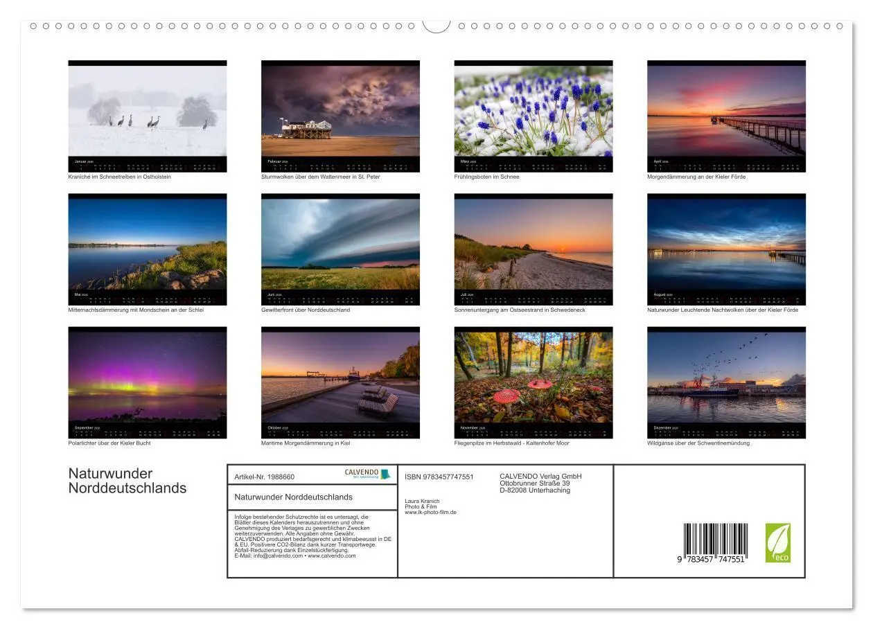 Bild: 9783457747551 | Naturwunder Norddeutschlands (hochwertiger Premium Wandkalender...
