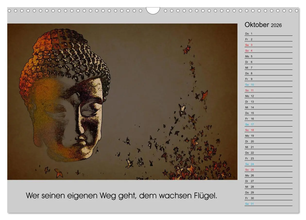 Bild: 9783457817551 | Lebenskraft Buddha (Wandkalender 2026 DIN A3 quer), CALVENDO...