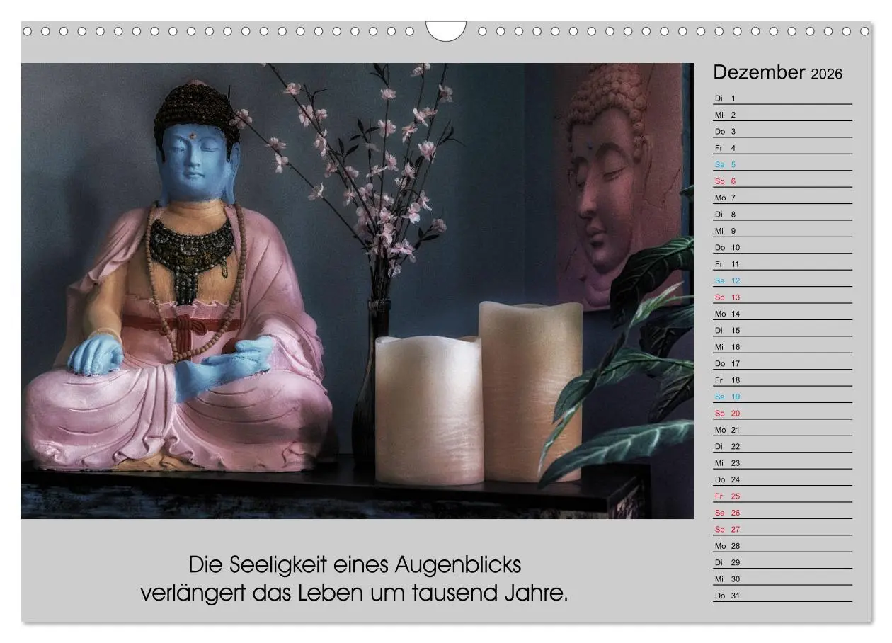 Bild: 9783457817551 | Lebenskraft Buddha (Wandkalender 2026 DIN A3 quer), CALVENDO...