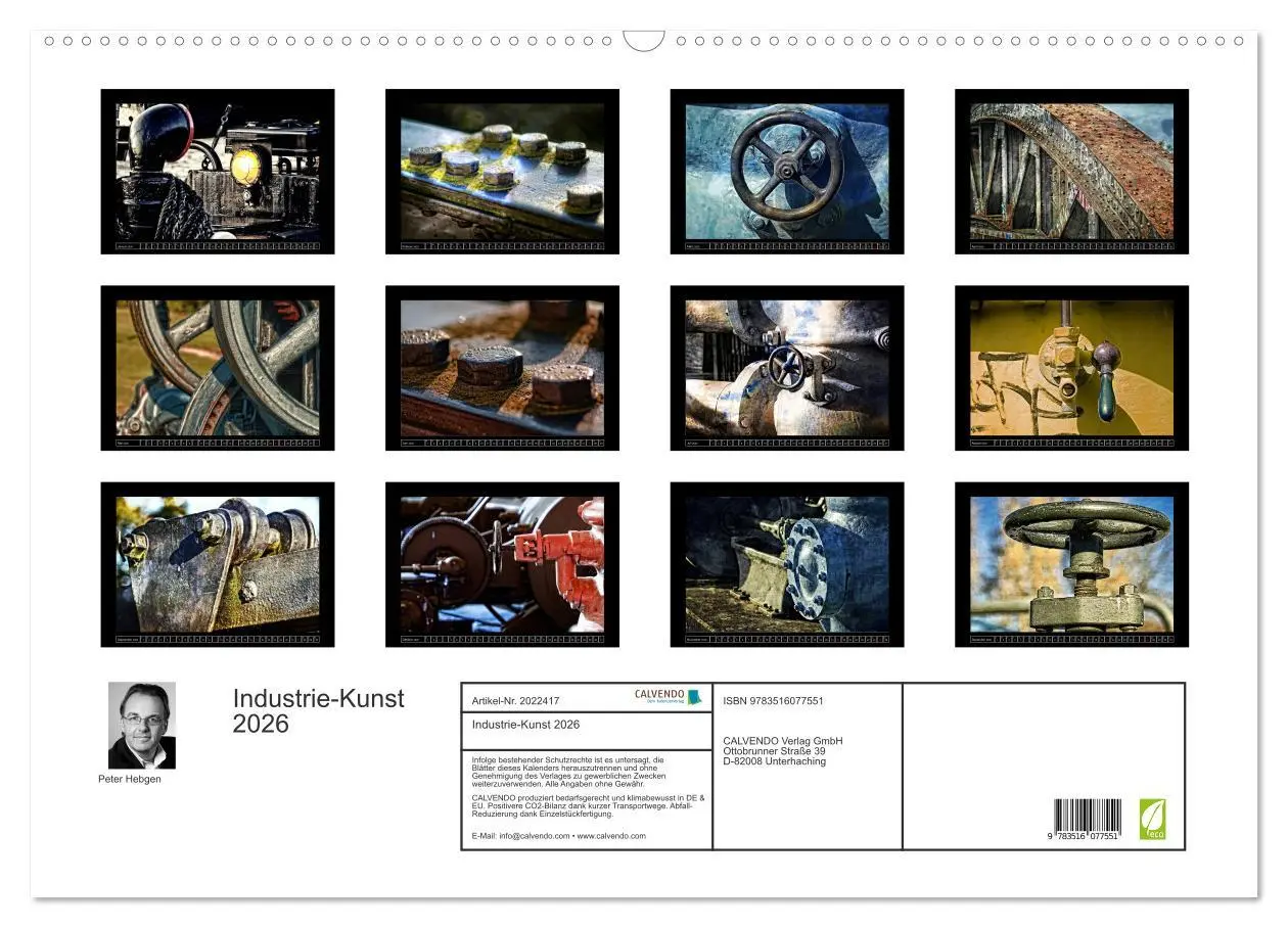 Bild: 9783516077551 | Industrie-Kunst 2026 (Wandkalender 2026 DIN A2 quer), CALVENDO...
