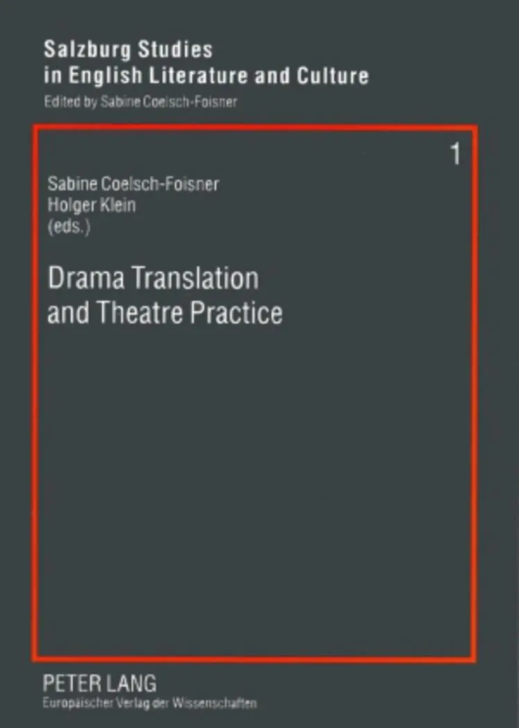Drama Translation and Theatre Practice   Salzburg Studies in English Literature and Culture SEL & C Bd1 Kartoniert (TB)
