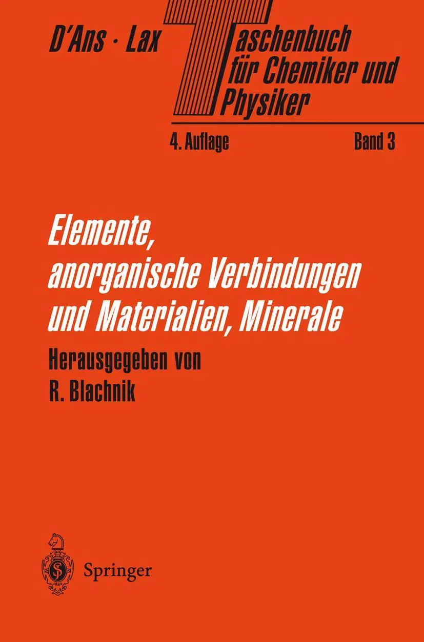 Cover: 9783642637551 | Taschenbuch für Chemiker und Physiker | R. Blachnik | Taschenbuch
