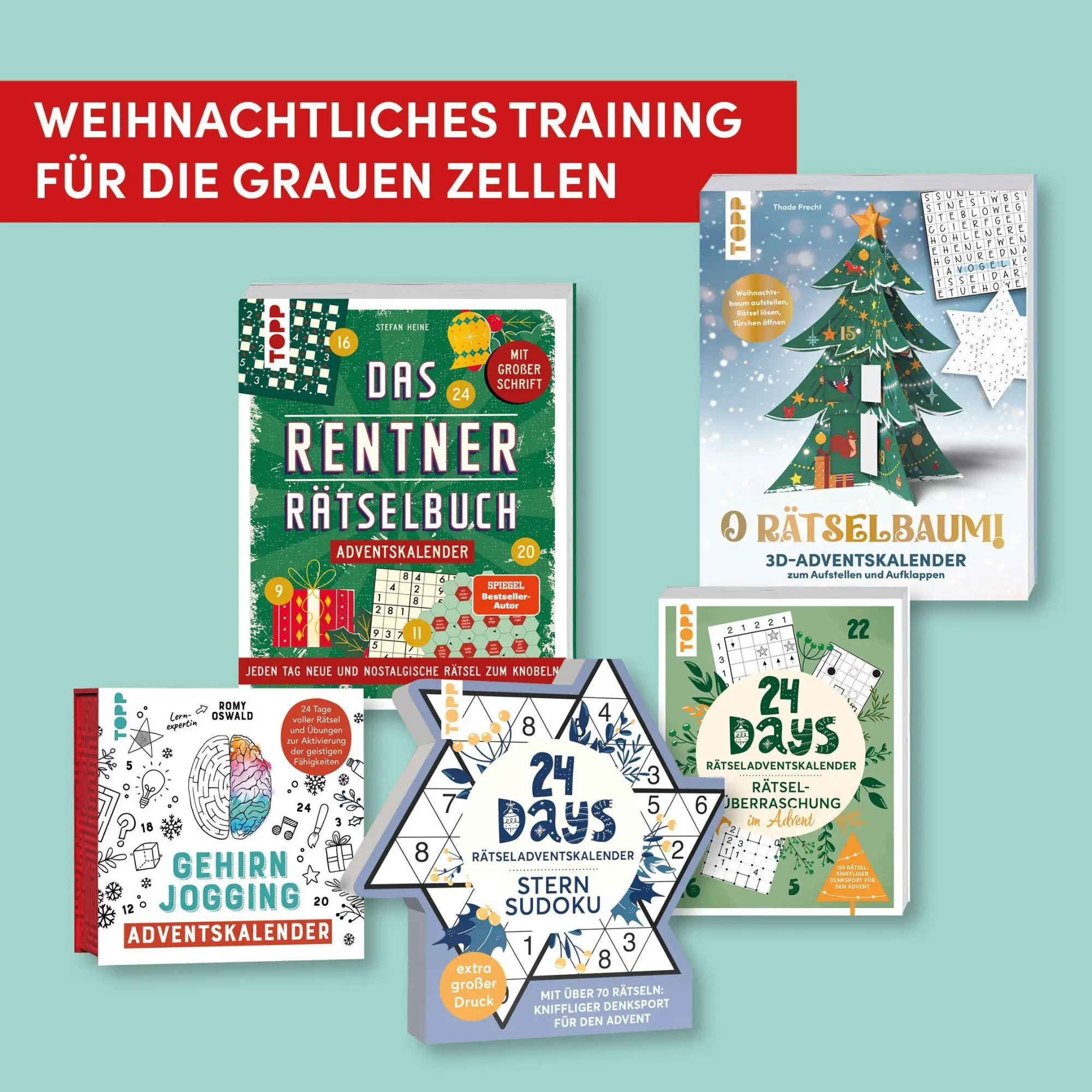 Bild: 4007742187651 | Gehirnjogging - Adventskalender | Romy Oswald | Spiel | Deutsch