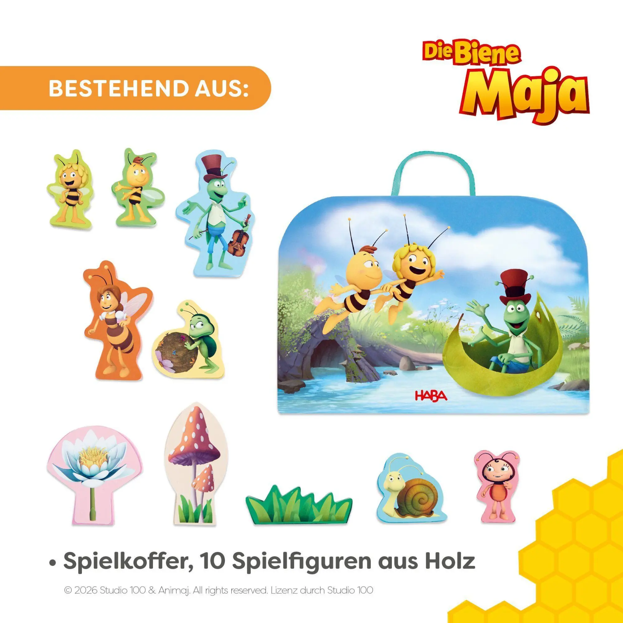 Bild: 4010168297651 | Spielwelt im Koffer - Die Biene Maja | Mirka Schröder | Spielzeug