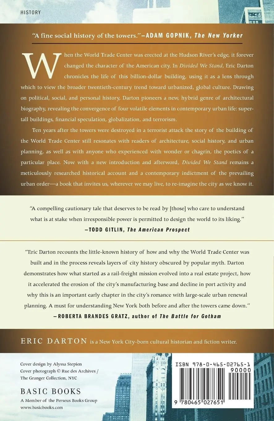 Rückseite: 9780465027651 | Divided We Stand | A Biography of the World Trade Center | Eric Darton