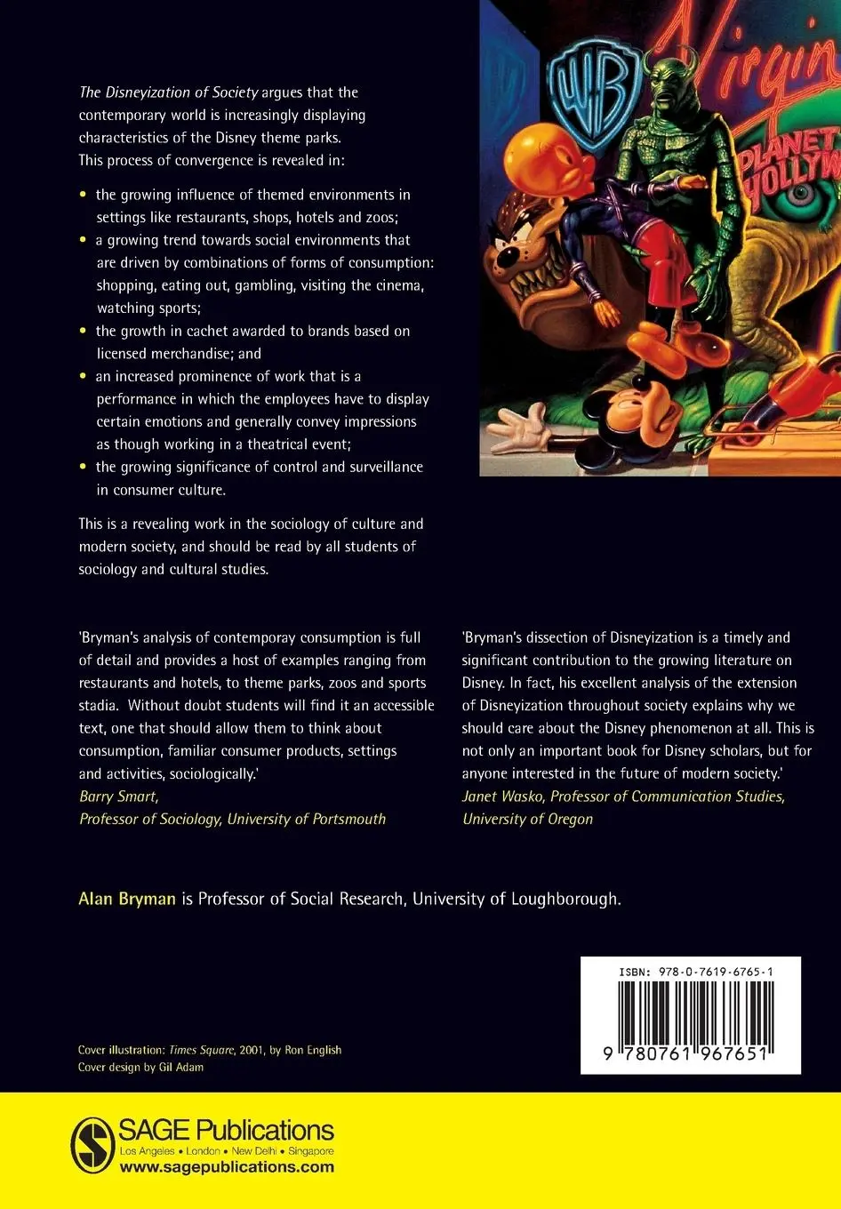 Rückseite: 9780761967651 | The Disneyization of Society | Alan Bryman | Taschenbuch | Englisch
