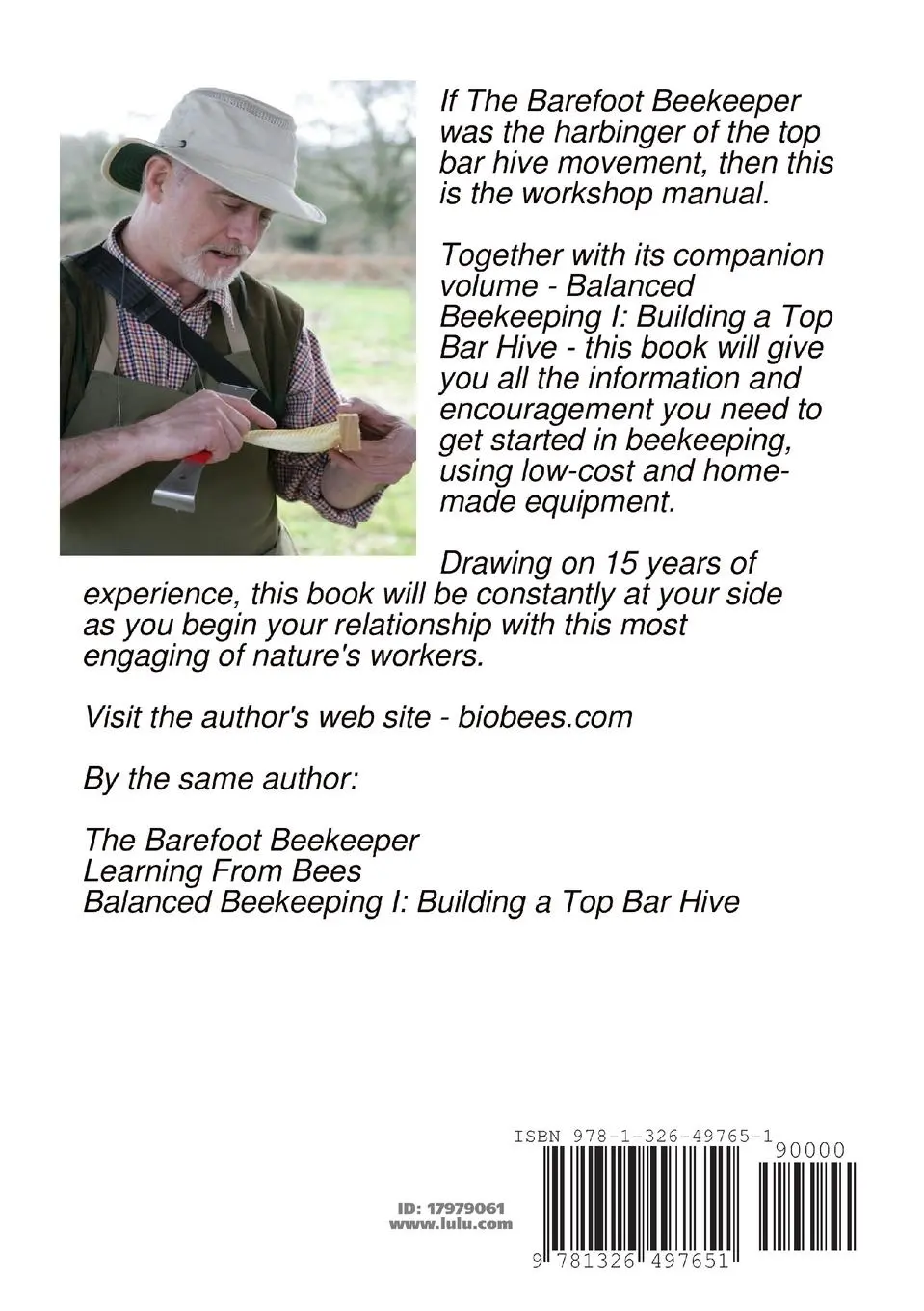 Rückseite: 9781326497651 | Balanced Beekeeping II | Managing the Top Bar Hive | Philip Chandler