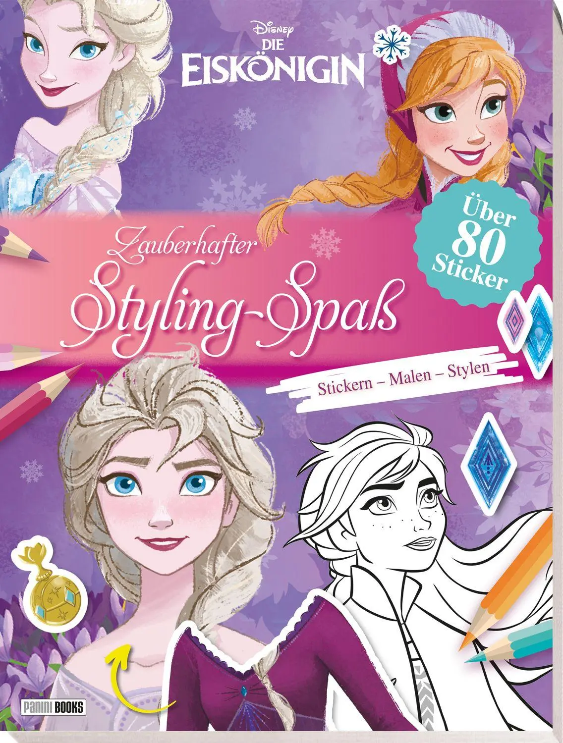 Cover: 9783833247651 | Disney Die Eiskönigin: Zauberhafter Styling-Spaß: Stickern, Malen,...